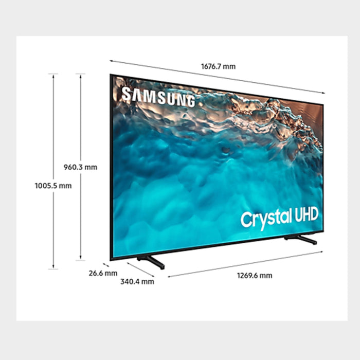 Samsung 75" Crystal UHD 4K Smart TV; UA75BU8000 Tizen, Wi-Fi - KWT Tech Mart