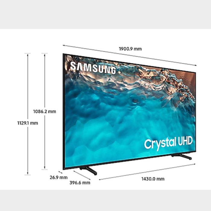 Samsung 85" Crystal UHD 4K Smart TV UA85BU8000; Tizen, Wi-Fi - KWT Tech Mart