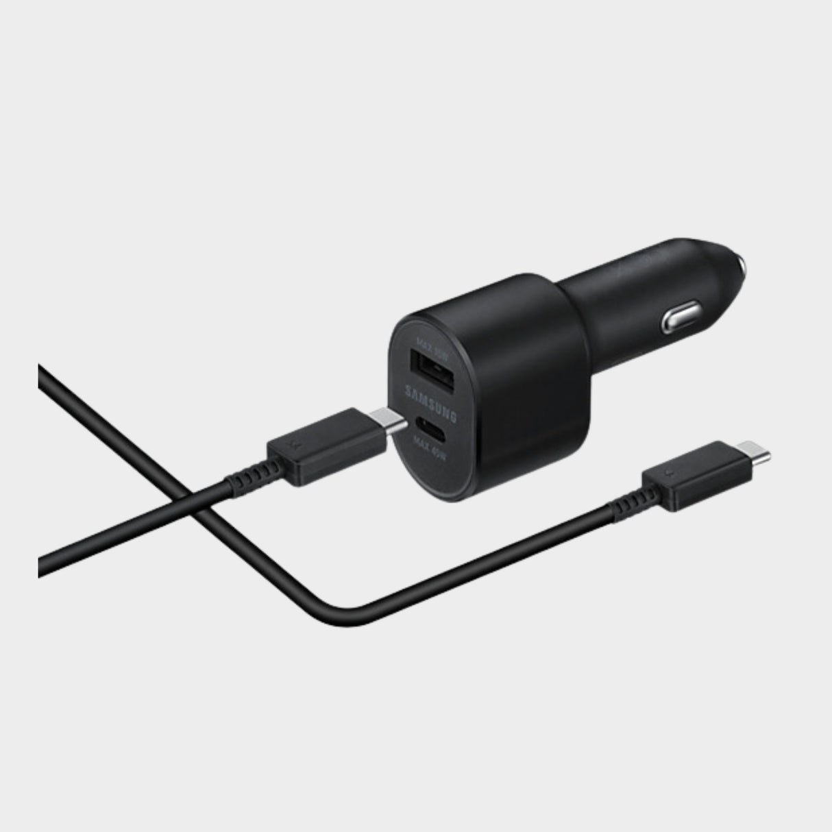 Samsung Dual Car Charger (45W+15W) - Black - KWT Tech Mart