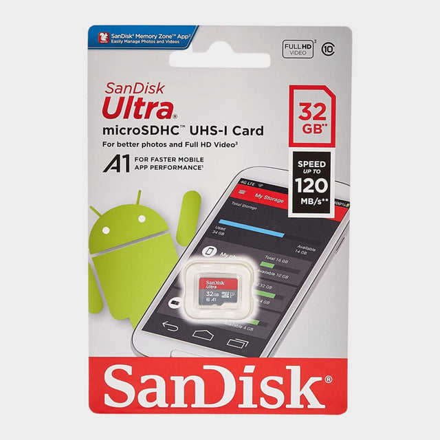 Sandisk Ultra Micro SDHC UHS-I 32GB Memory Card - KWT Tech Mart