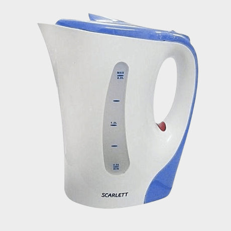 Scarlet Plastic Cordless Electric Kettle Percolator- White - KWT Tech Mart