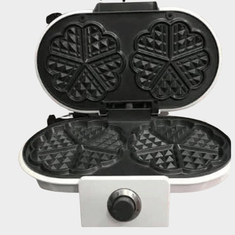 Silver Crest Double Waffle Maker Mini Heart-Shaped Waffles - KWT Tech Mart