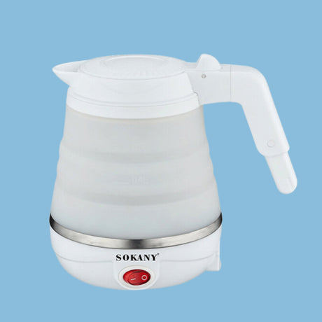 Sokany 0.7L Travel Silicone Portable Electric kettle - White - KWT Tech Mart