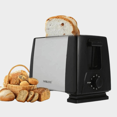 Sokany 2 Slice Electric Bread Toaster - Silver - KWT Tech Mart