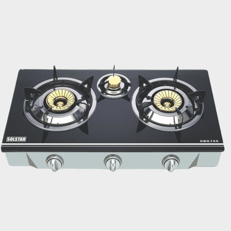 Solstar 3 Gas Burner with Auto Ignition GBG 3SS - Black - KWT Tech Mart
