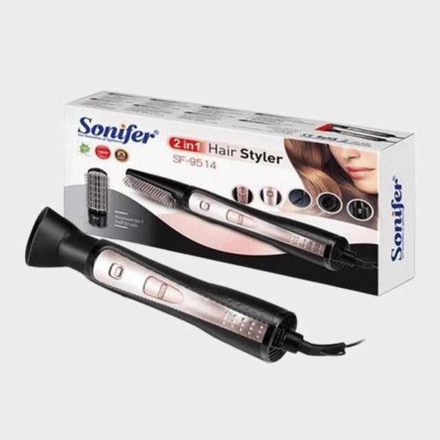 Sonifer Hair Dryer Styler And Rotary Volumizer, Black - KWT Tech Mart