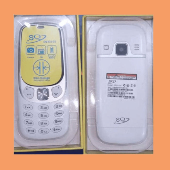 SQ 3310s 4MB Dual Sim Slim Body - Wireless FM - White  - KWT Tech Mart