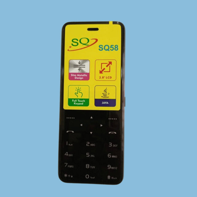 SQ Mobile SQ58 2.8" Slim Metal Dual Sim Phone - Black  - KWT Tech Mart