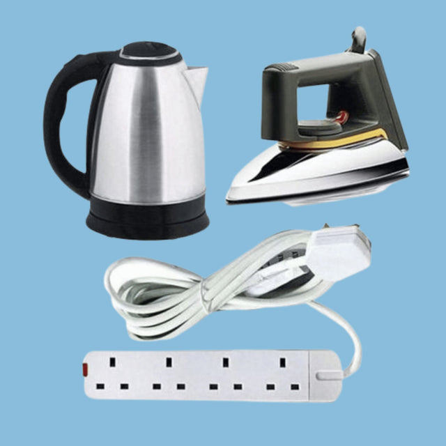 Sunline Bundle of Kettle, Extension, and Flat Iron - Silver - KWT Tech Mart