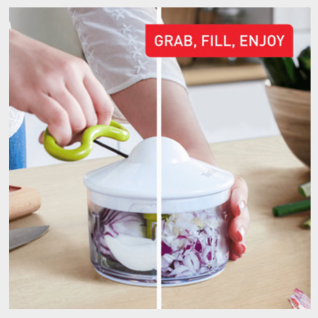 Tefal 5 Seconds Manual Chopper 500ml K1330404 - White/Green - KWT Tech Mart