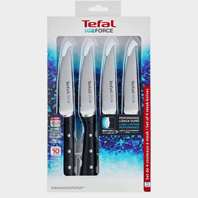 Tefal Stainless Steel Steak Knives-Set of 4 - Ice Force - KWT Tech Mart
