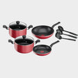 Tefal 9Pcs Super Cook Non Stick Aluminium Cooking Set, Red - KWT Tech Mart