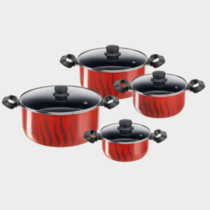 Tefal 8pc Tempo Flame Aluminum NonStick Cooking Set C5489882 - KWT Tech Mart