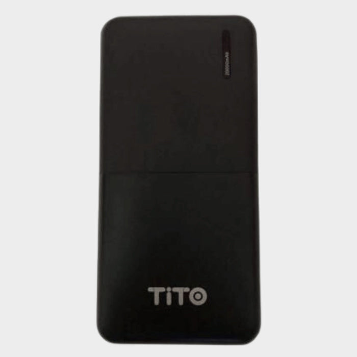 Tito 20000mAh Powerful Portable Power Bank – Black - KWT Tech Mart