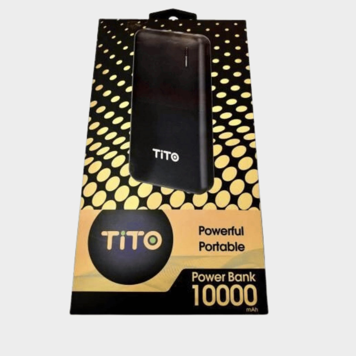 Tito Powerful Portable Power Bank 10000mAh – Black - KWT Tech Mart