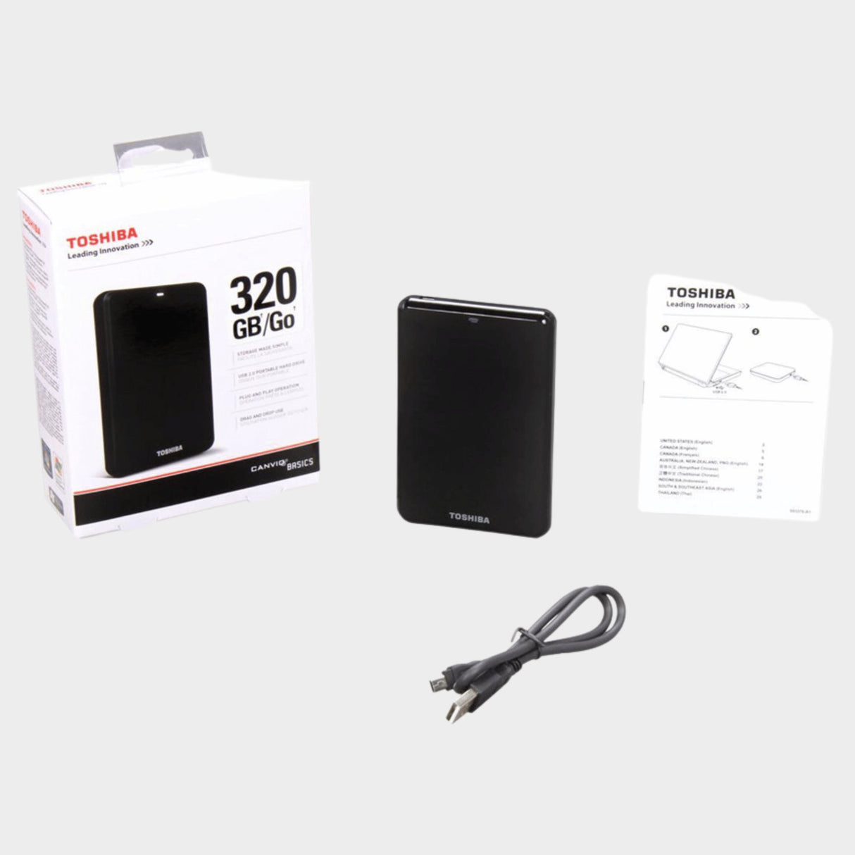 Toshiba Canvio Basic Portable 320GB 2.5" External Hard Drive  - KWT Tech Mart