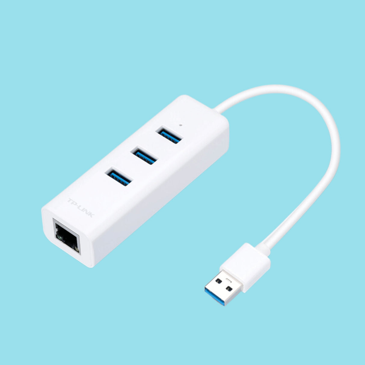 TP-Link 3-Port USB 3.0 Hub & Gigabit Ethernet Adapter, White  - KWT Tech Mart