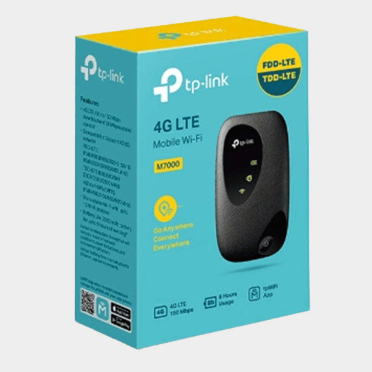 TP-Link M7000 4G LTE Open Network MiFi Router - Black  - KWT Tech Mart