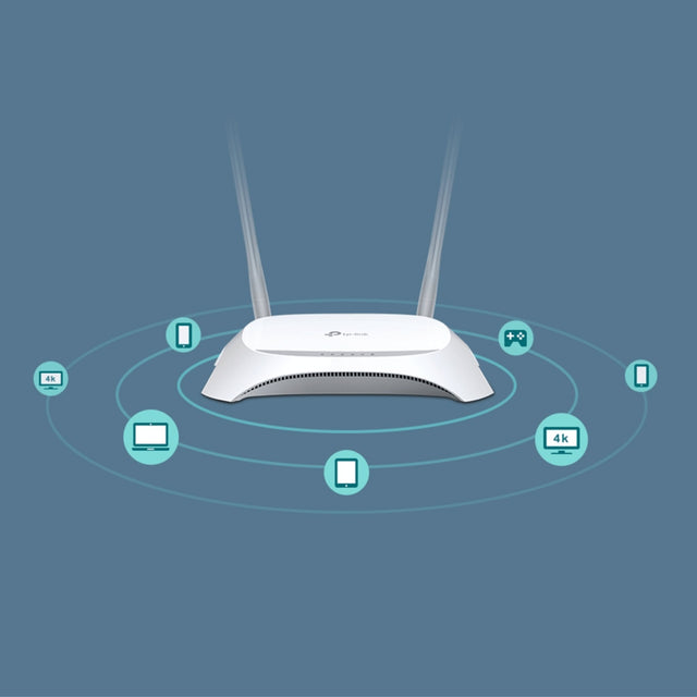 TP-Link 3G/4G Wireless N Router, TL-MR342 – White  - KWT Tech Mart
