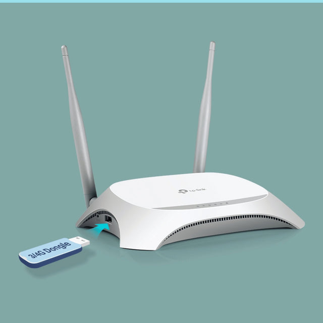 TP-Link 3G/4G Wireless N Router, TL-MR342 – White  - KWT Tech Mart