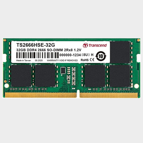 Transcend 32GB DDR4 2666 RAM, Green - KWT Tech Mart