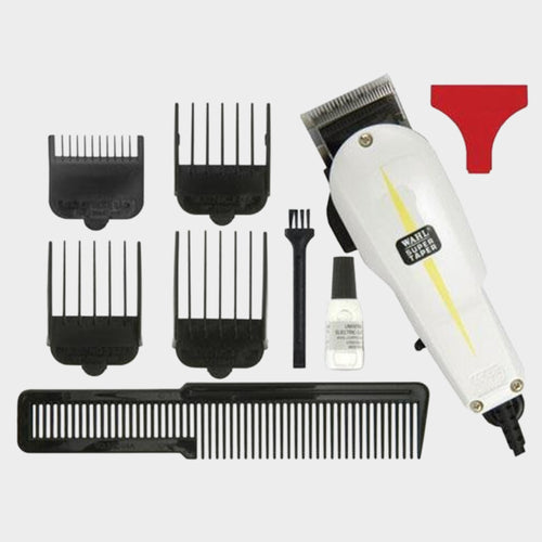 Wahl Super Taper Clipper Electric Shaver - Black/White" - KWT Tech Mart